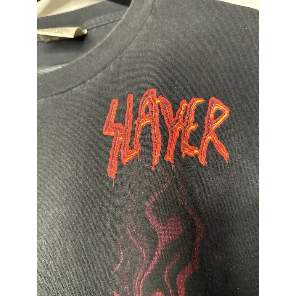 Vintage 90s Slayer Diabolus In Musica Band Tour T Shirt Winterland L Metal